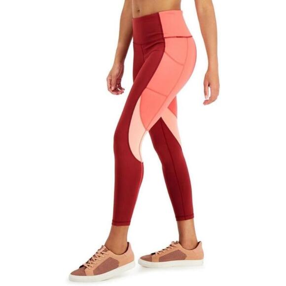 Ideology Pants - ID Ideology Women's Colorblock 7/8 Leggings sz L